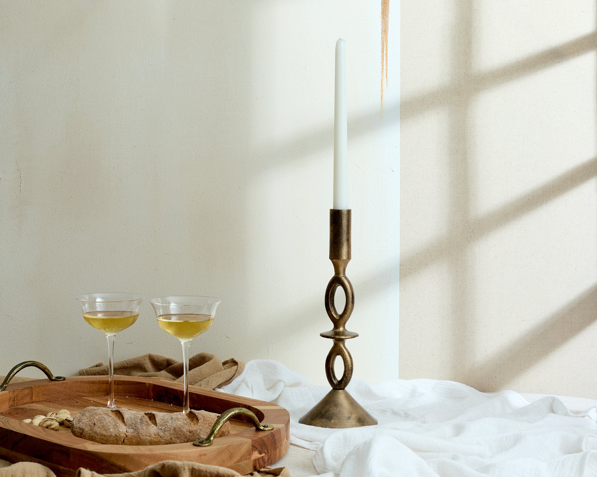 Lyon Wood Oval Serving Tray With Handles
